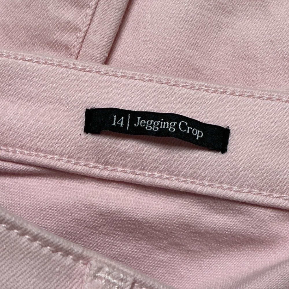 Talbots Simply Flattering Jegging Crop Pink Slimming Denim Jeans 14 New With Tag - Picture 9 of 11